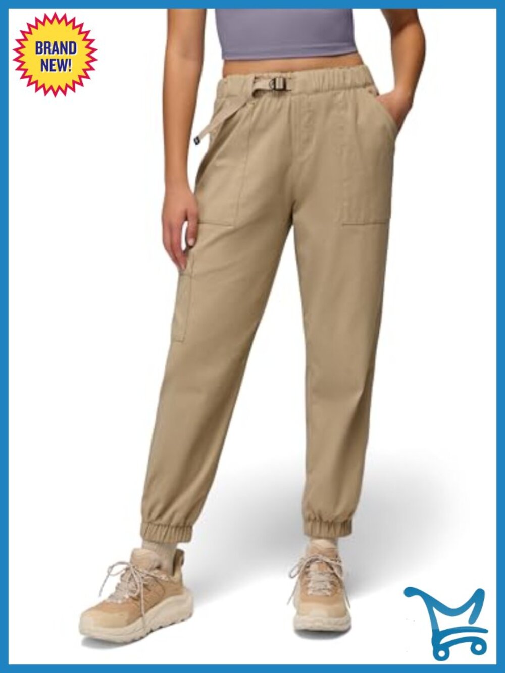 Stretch Nylon Jogger Pants Water Repellent Quick Dry UPF 50+